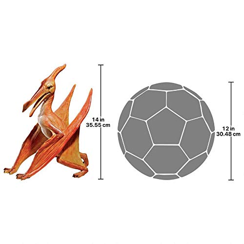 Design Toscano Jurassic Pterodactyl Dinosaur Statue - Hand-Painted Resin