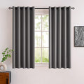 MIULEE Grey Blackout Curtains | Thermal Insulated Eyelet Drapes, 2 Panels