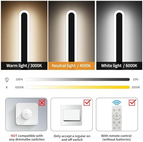 Mikeru 120CM Dimmable LED Modern Wall Light | IP65 Outdoor Long Sconce
