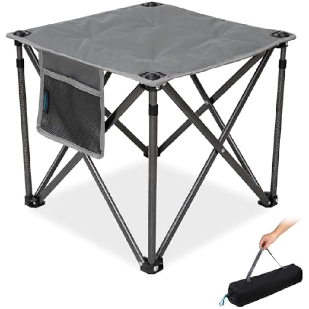 FUNDANGO Heavy Duty Camping Stool | 400 Lbs Padded Folding Seat – Grey