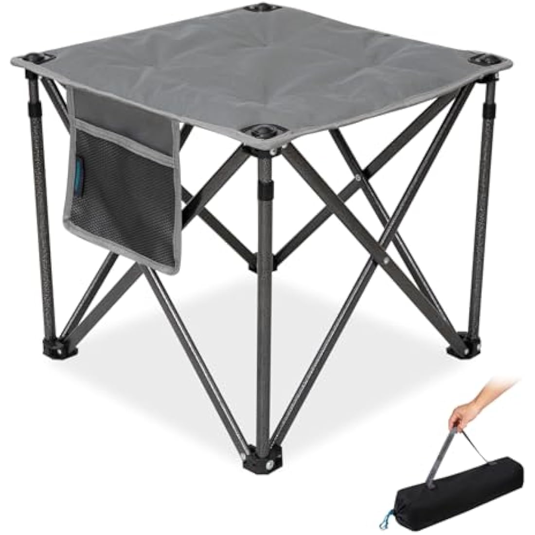 FUNDANGO Heavy Duty Camping Stool | 400 Lbs Padded Folding Seat – Grey