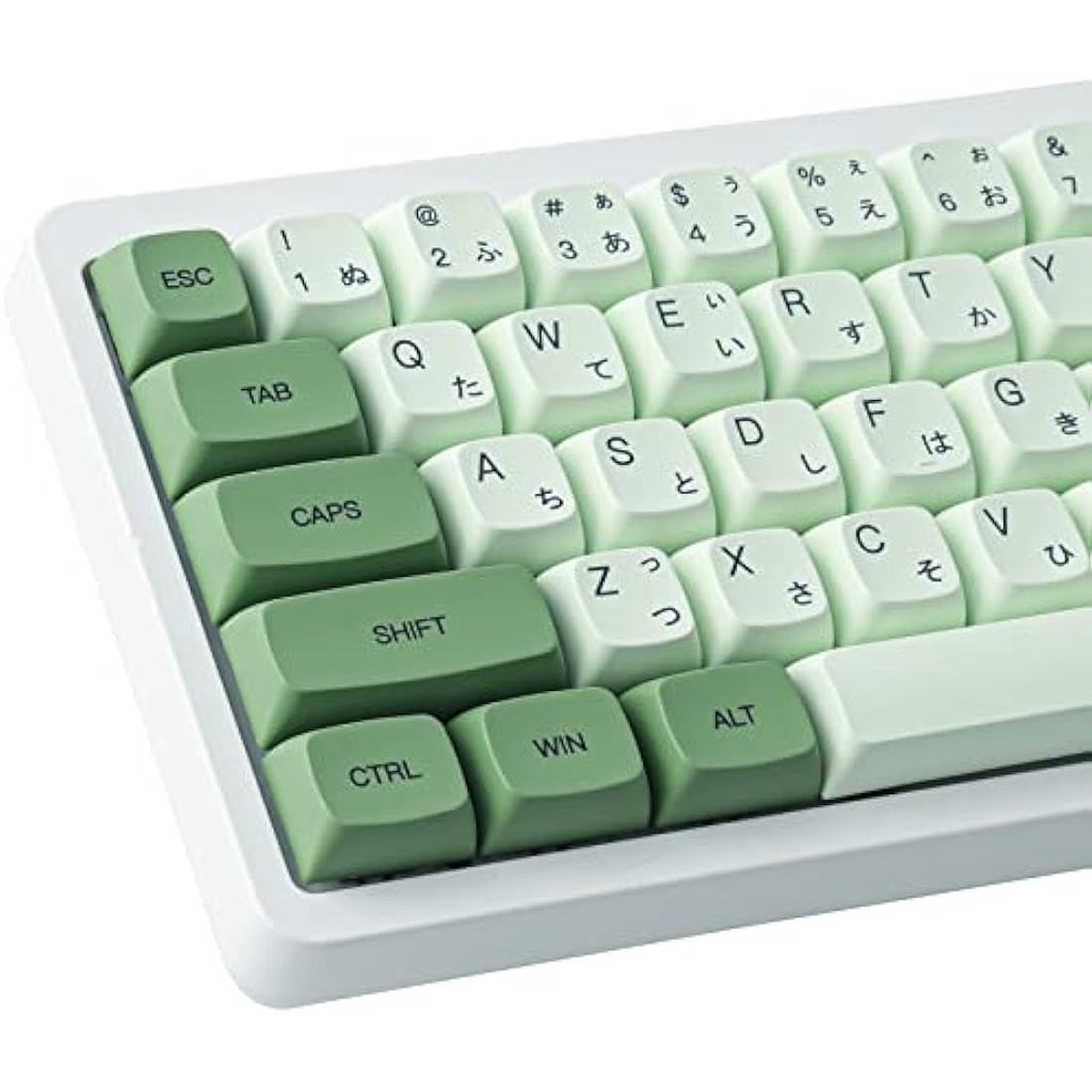 Sunzit Matcha PBT Keycaps - 124 Key XDA Profile Dye-Sub for Cherry MX