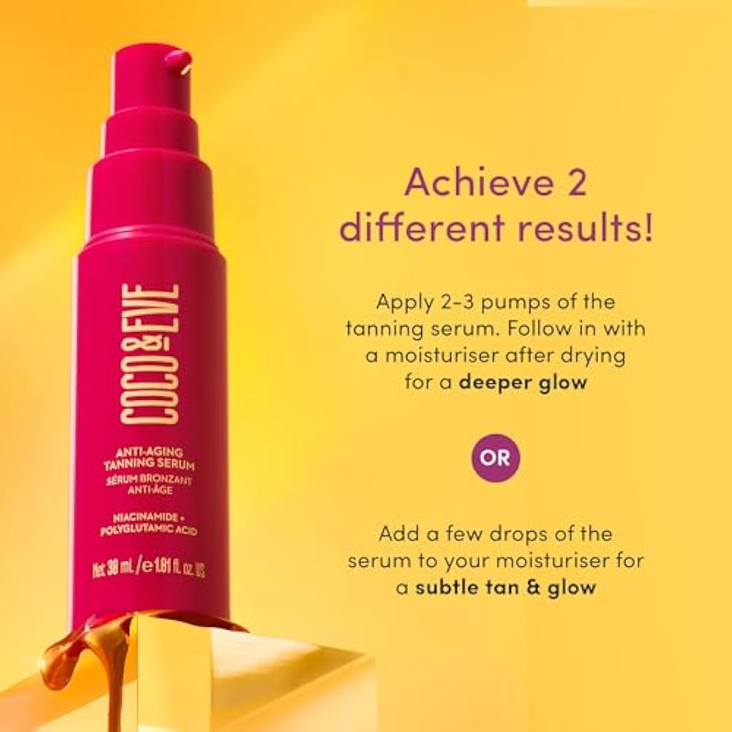 Coco & Eve Anti-Aging Face Tanning Serum with Niacinamide - 30ml