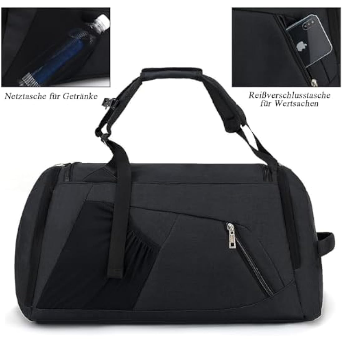 Jolof Store 42L Waterproof Gym Bag with Shoe Compartment & Lock