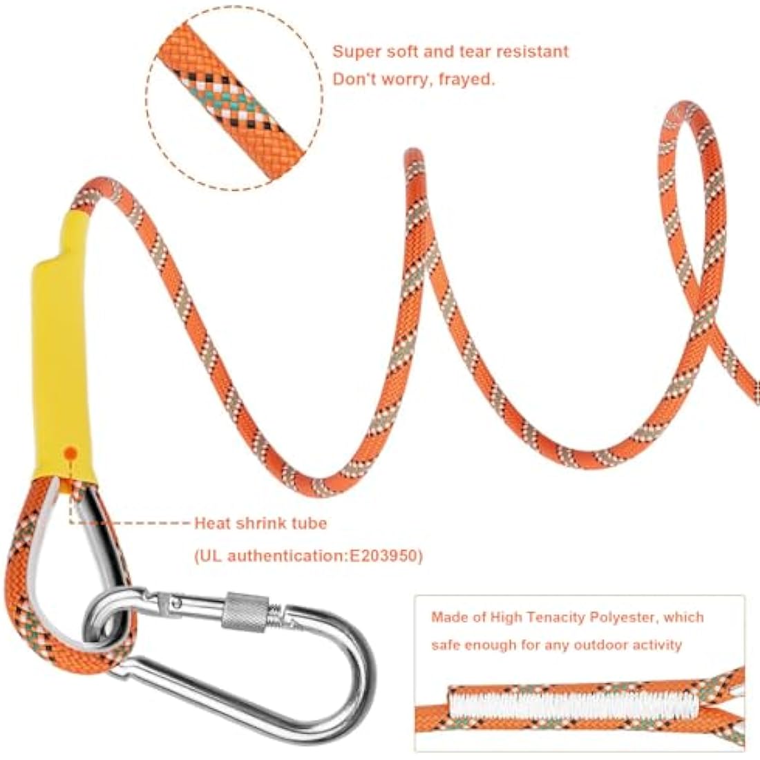 50m Static Safety Rope – 8mm High Strength Nylon Cord