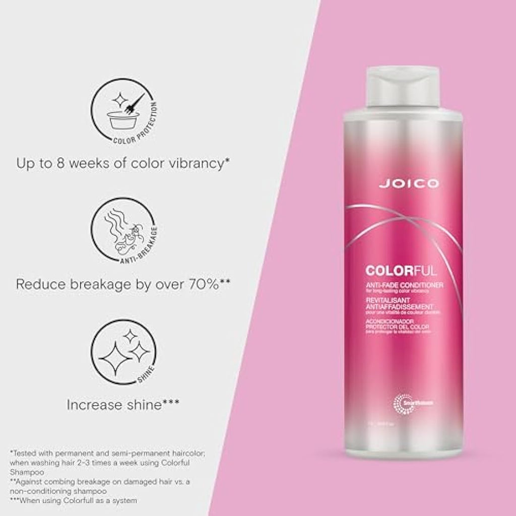 Joico Colorful Anti-Fade Conditioner | Sulfate-Free for Color-Treated Hair 1L