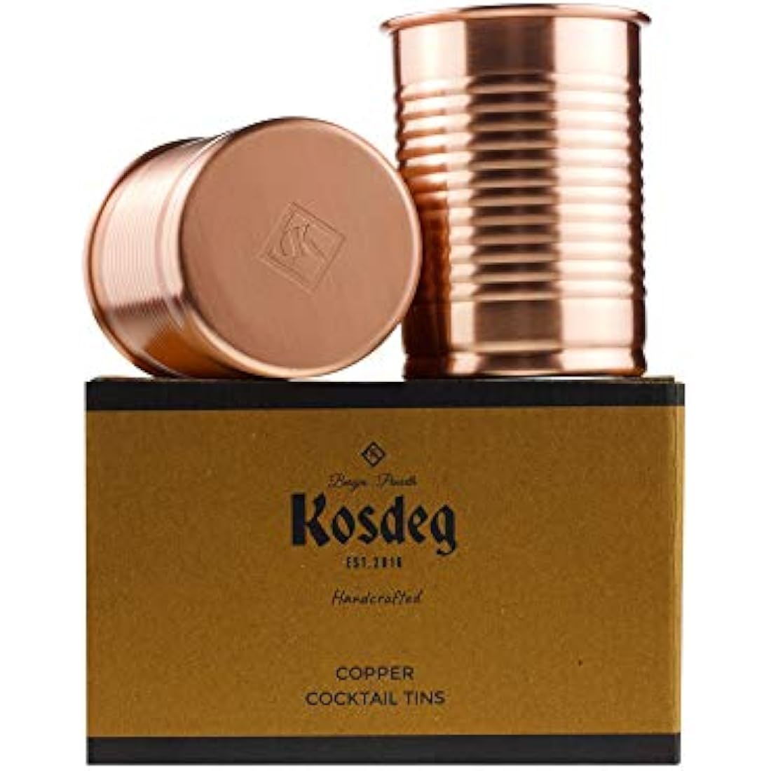 Kosdeg Copper Cocktail Tins Set of 2 – 12oz Moscow Mule Metal Tumblers
