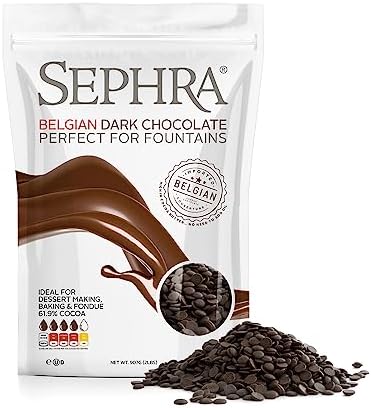 Sephra Dark Belgian Couverture Chocolate Callets for Fountains - 2.5kg