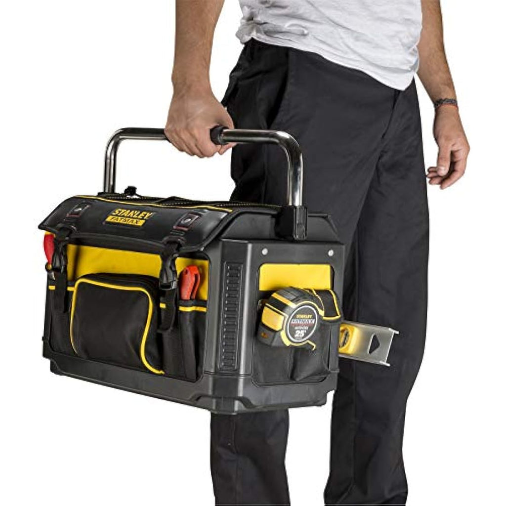 Stanley 20-Inch Denier Tool Bag Tote | Heavy Duty Multi-Pocket Organizer