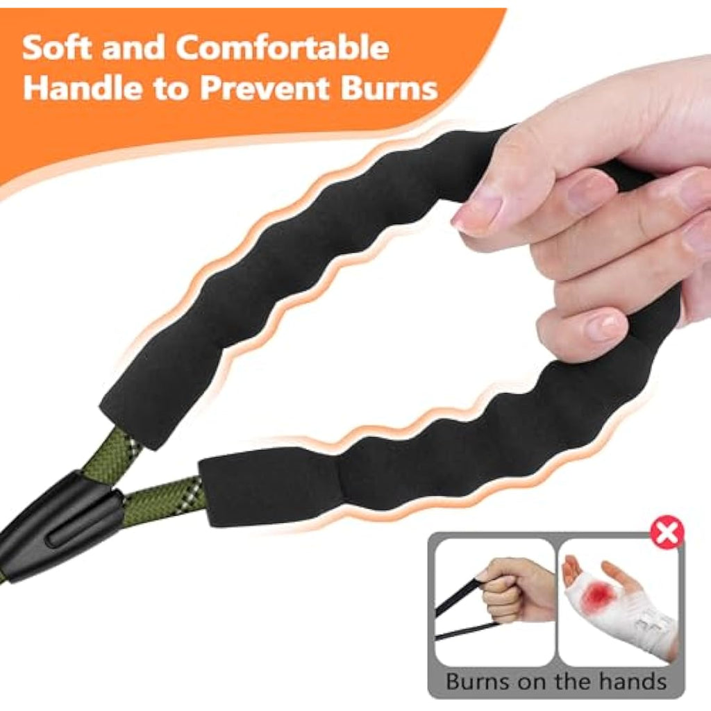 Reflective Dog Training Lead | Long Rope Leash with Padded Handle