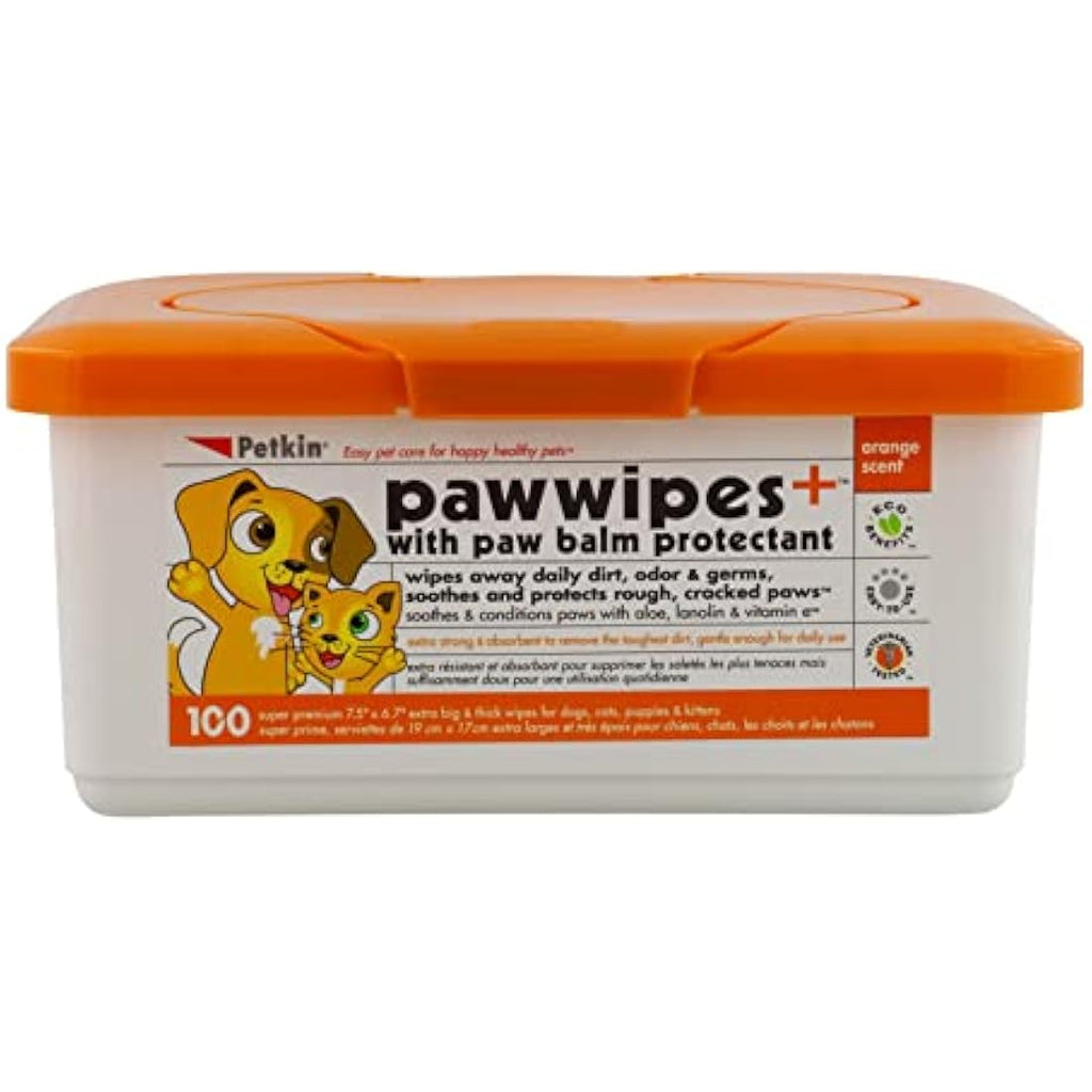 Petkin Paw Wipes – Extra Soft Pet Cleaning Wipes for Dogs & Cats, 100ct