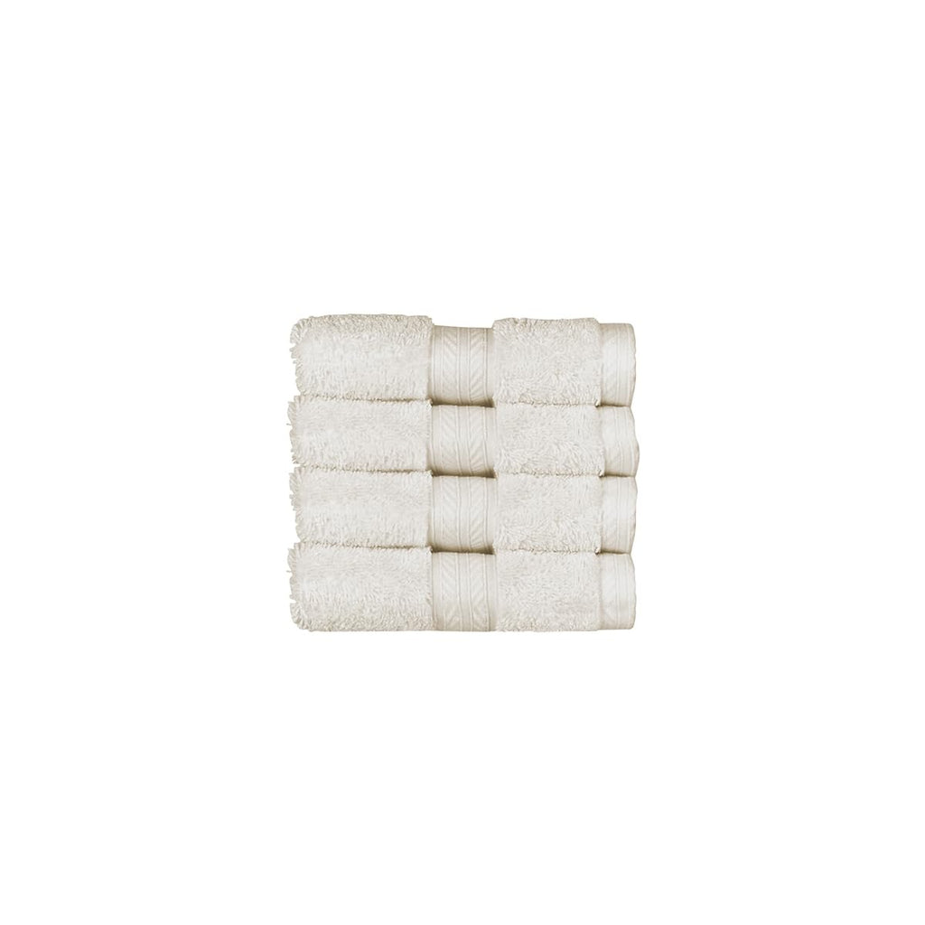 Christy Renaissance 4 Face Cloths Set | Parchment Off-White | 100% Egyptian Cotton | Luxuriously Soft and Super Absorbent | 675 GSM - image 1