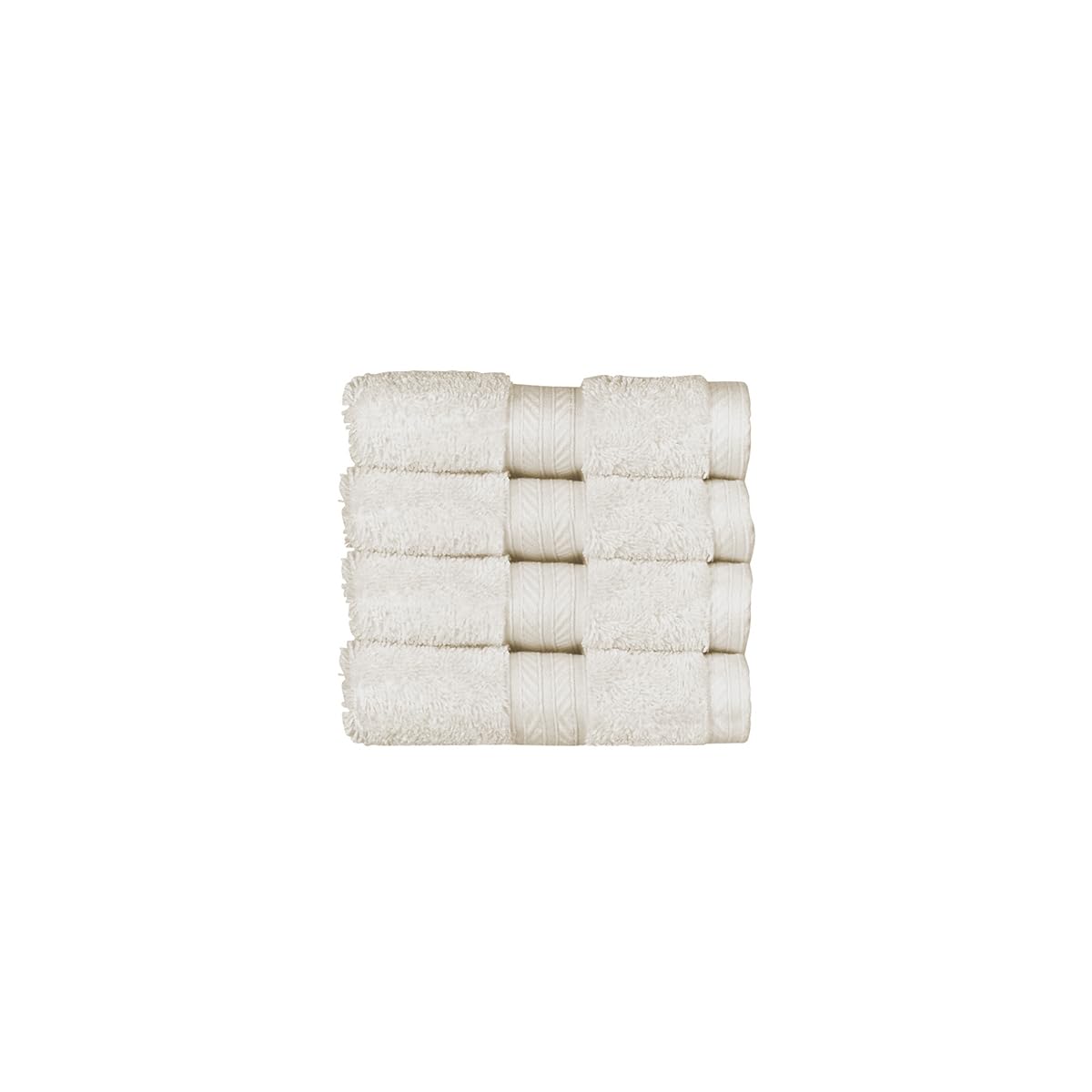 Christy Renaissance 4 Face Cloths Set | Parchment Off-White | 100% Egyptian Cotton | Luxuriously Soft and Super Absorbent | 675 GSM - image 1