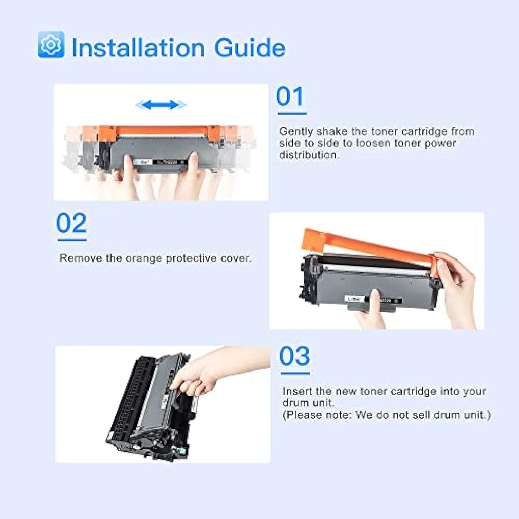 LxTek Compatible Brother TN2220 Black Toner Cartridge - 4-Pack