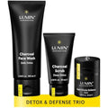 Lumin Men's Skincare Kit – Charcoal Scrub, Moisturizer & Eye Balm