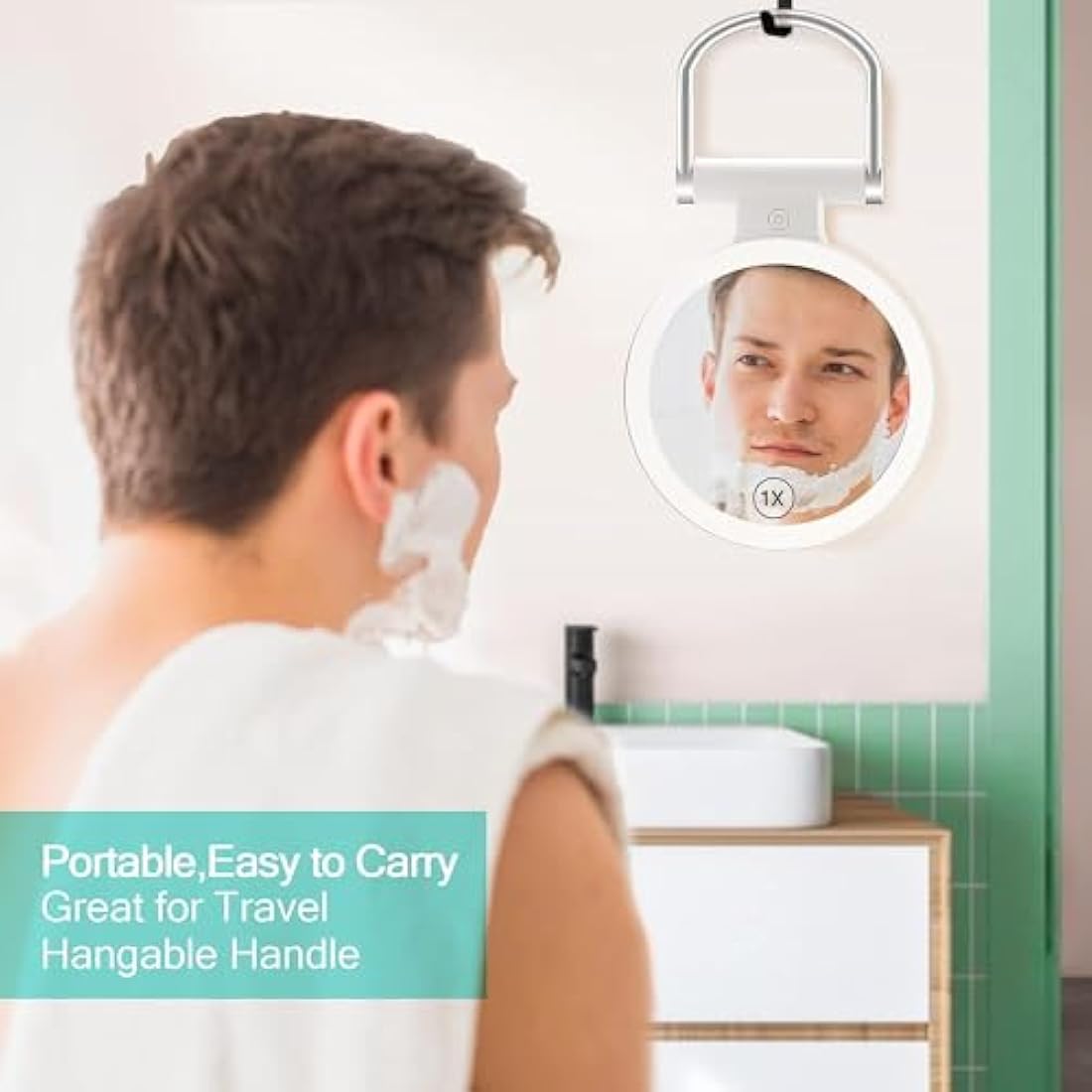 20X Magnifying LED Makeup Mirror | 3-Color Lighted Travel Vanity