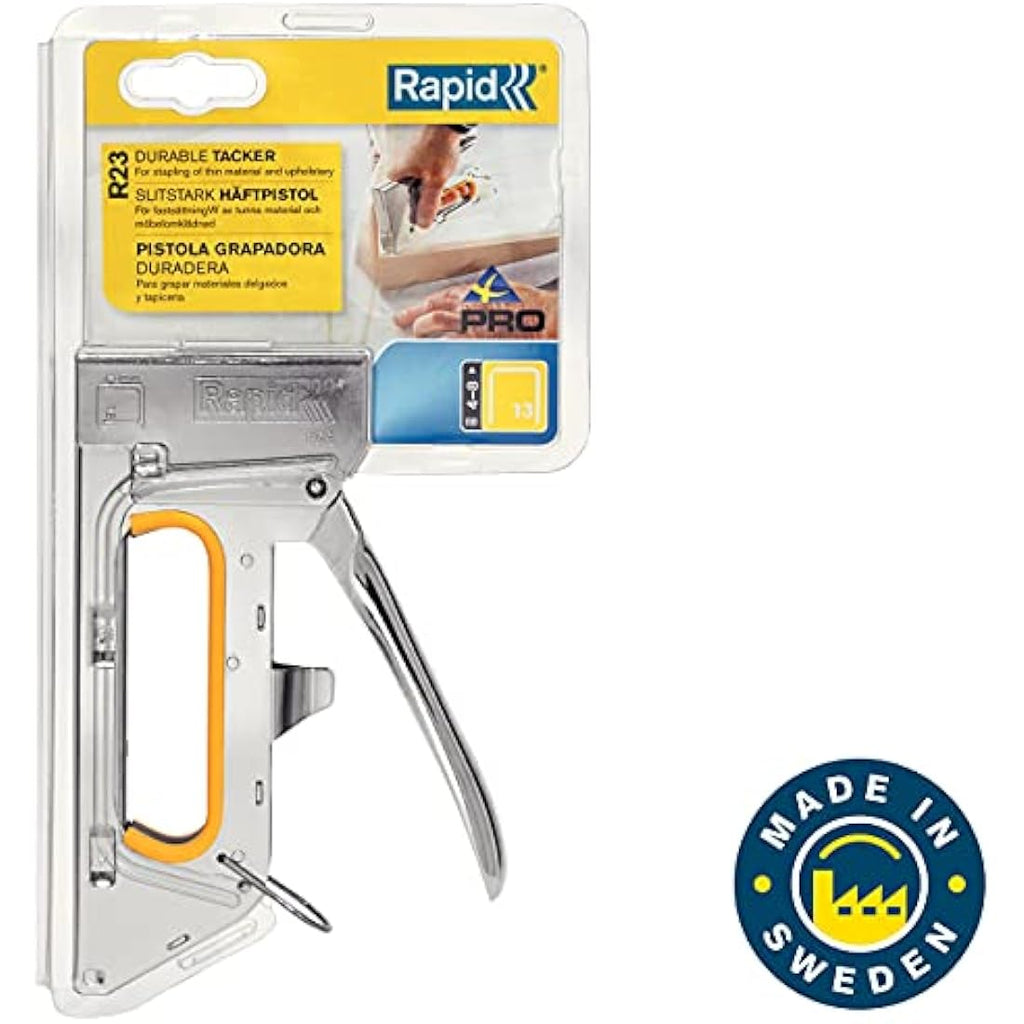 Rapid PRO R23 Heavy Duty Manual Staple Gun | All-Steel Upholstery Tool