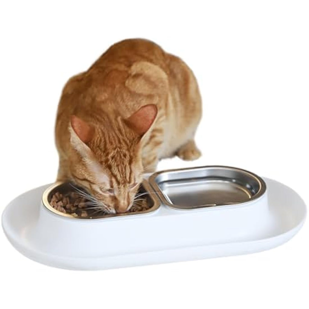 Hepper NomNom – Elevated Stainless Steel Cat Bowls | Spill Proof Tray