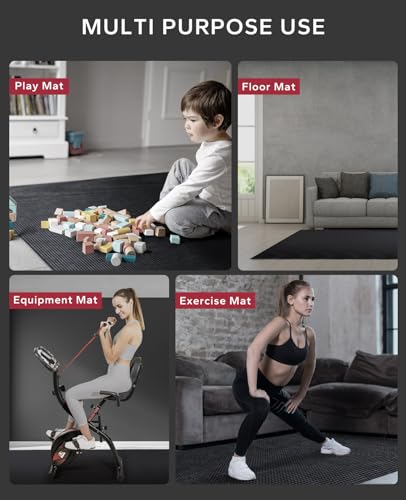 HAPBEAR Large Yoga Mat – 7'x5' Non-Slip 8mm Thick Exercise Mat for Home Gym