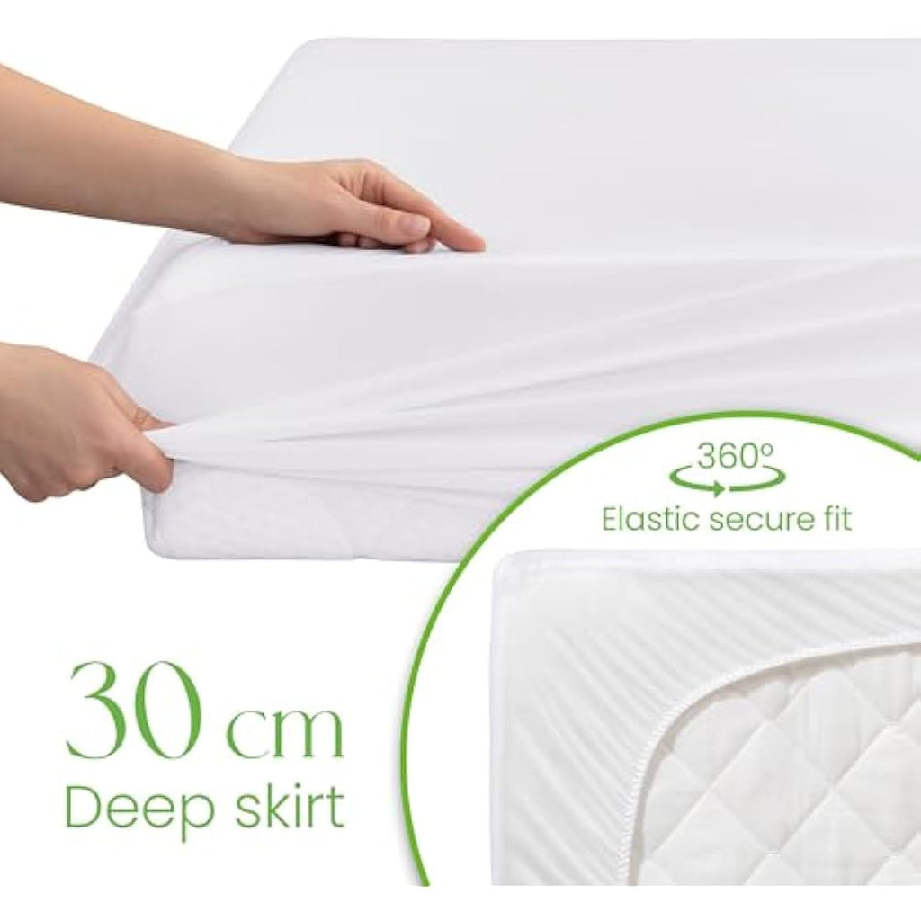 EU King Waterproof Bamboo Mattress Protector – 160x200cm