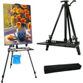 STANDNEE Adjustable Aluminum Artist Easel Stand with Portable Bag | Black