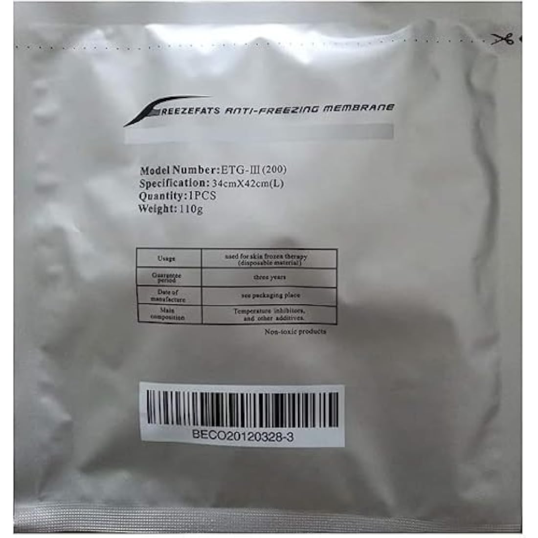 Natureguru Antifreeze Membranes for Cryolipolysis - Large 34x42cm (10 Pack)