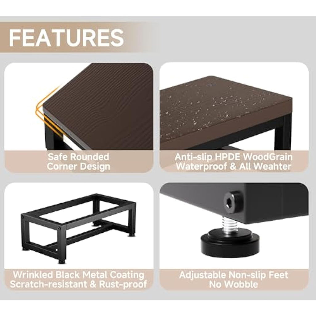 HDPE Step Stool – Heavy-Duty Waterproof Non-Slip Bathroom Aid