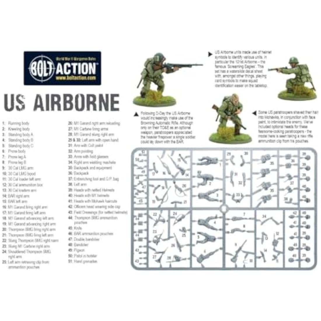 Warlord Games US Airborne – 28mm Scale WW2 Plastic Miniatures (30)