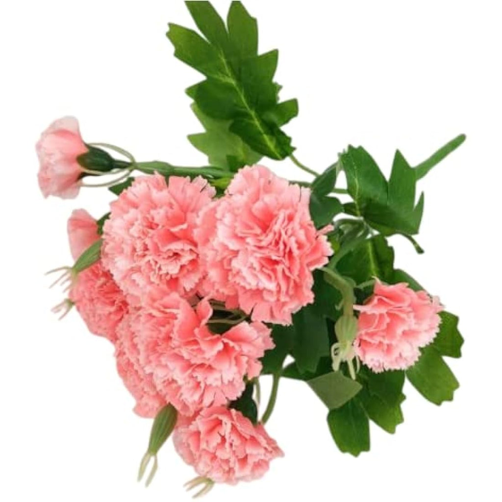Jolof Store Artificial Carnations – 40 Heads UV Resistant Silk Bouquet, Pink