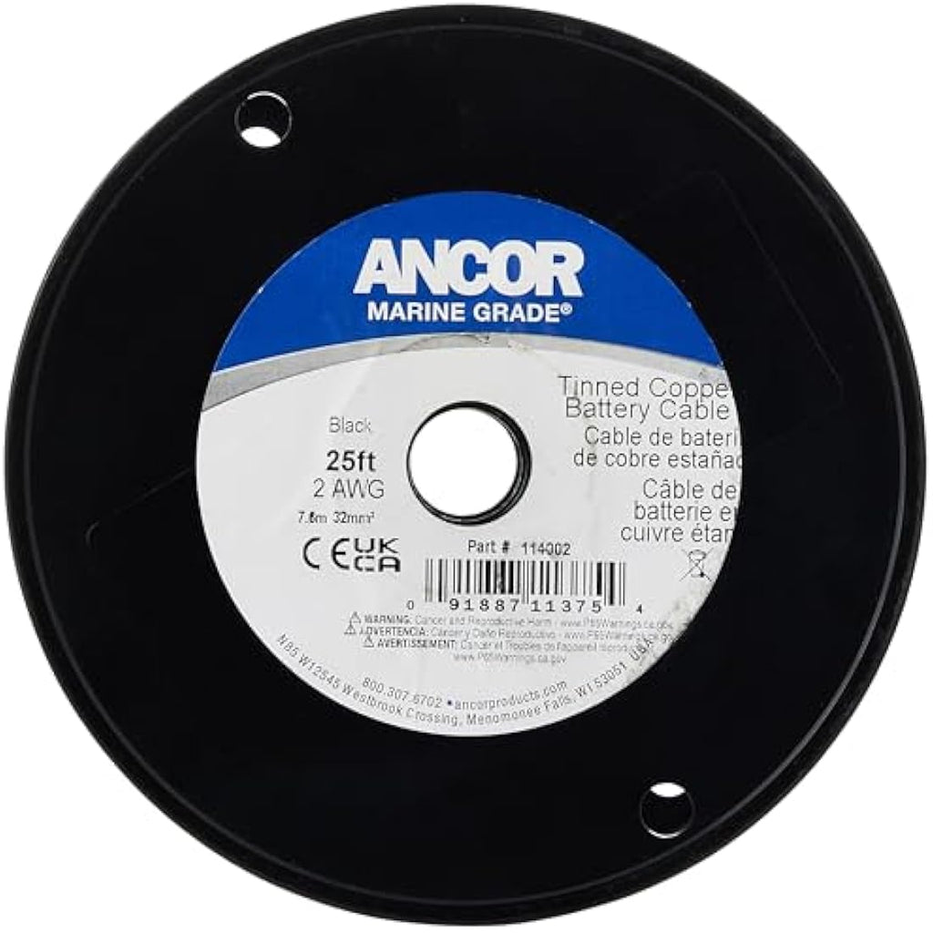 Ancor Marine Grade Primary Wire - Tinned Copper Battery Cable, 600V