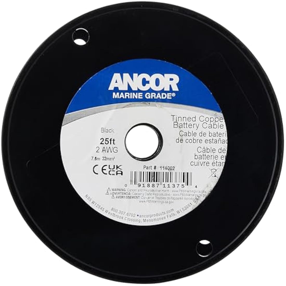 Ancor Marine Grade Primary Wire - Tinned Copper Battery Cable, 600V