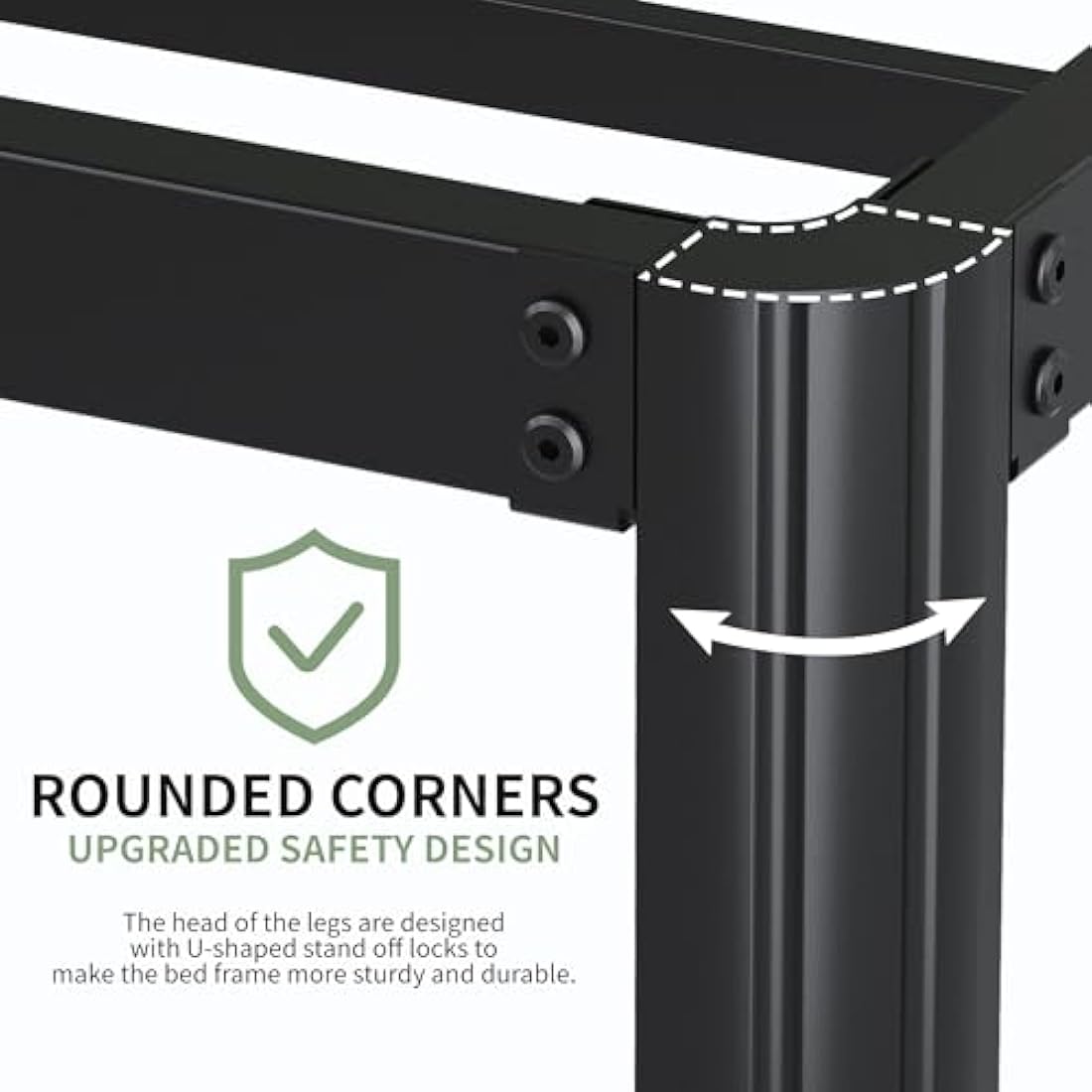 Lutown 2ft6 Small Single Metal Bed Frame – Heavy Duty 30cm High
