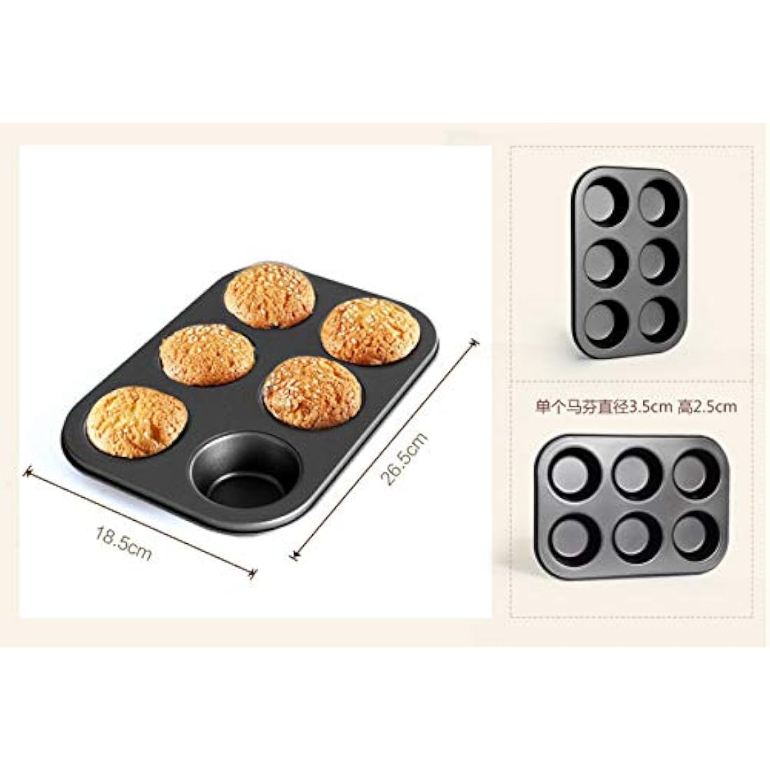 8-Piece Non-Stick Carbon Steel Bakeware Set with Cake Tins