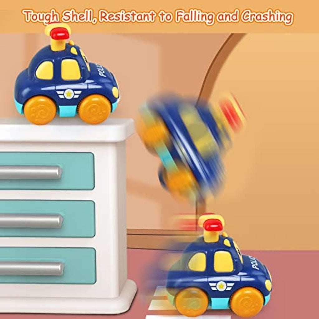 LEADSTAR Cartoon Wind Up Toy Cars | 3-Pack Press and Go Toddler Toys