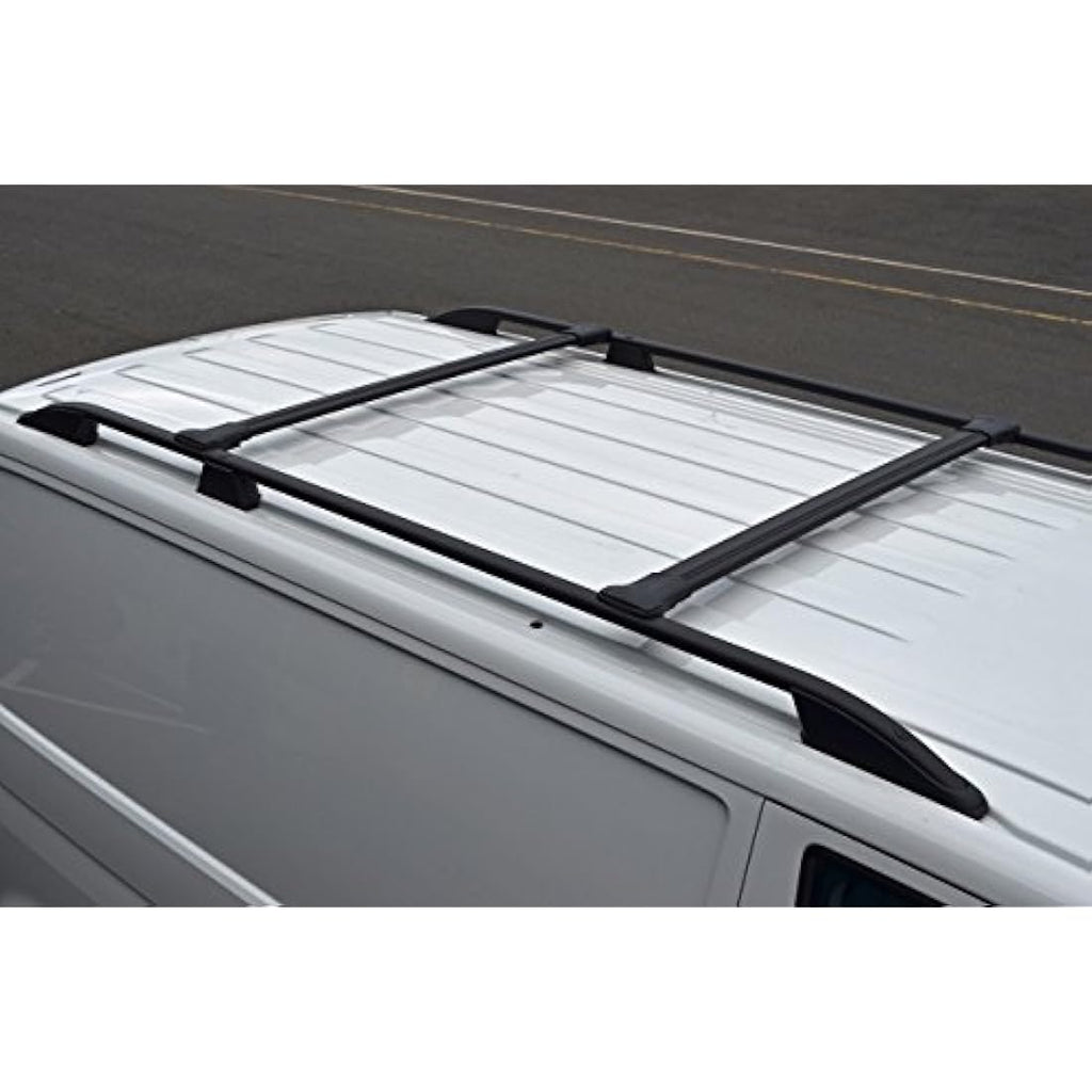 Black Aluminium Roof Cross Bars for Ford Transit Custom