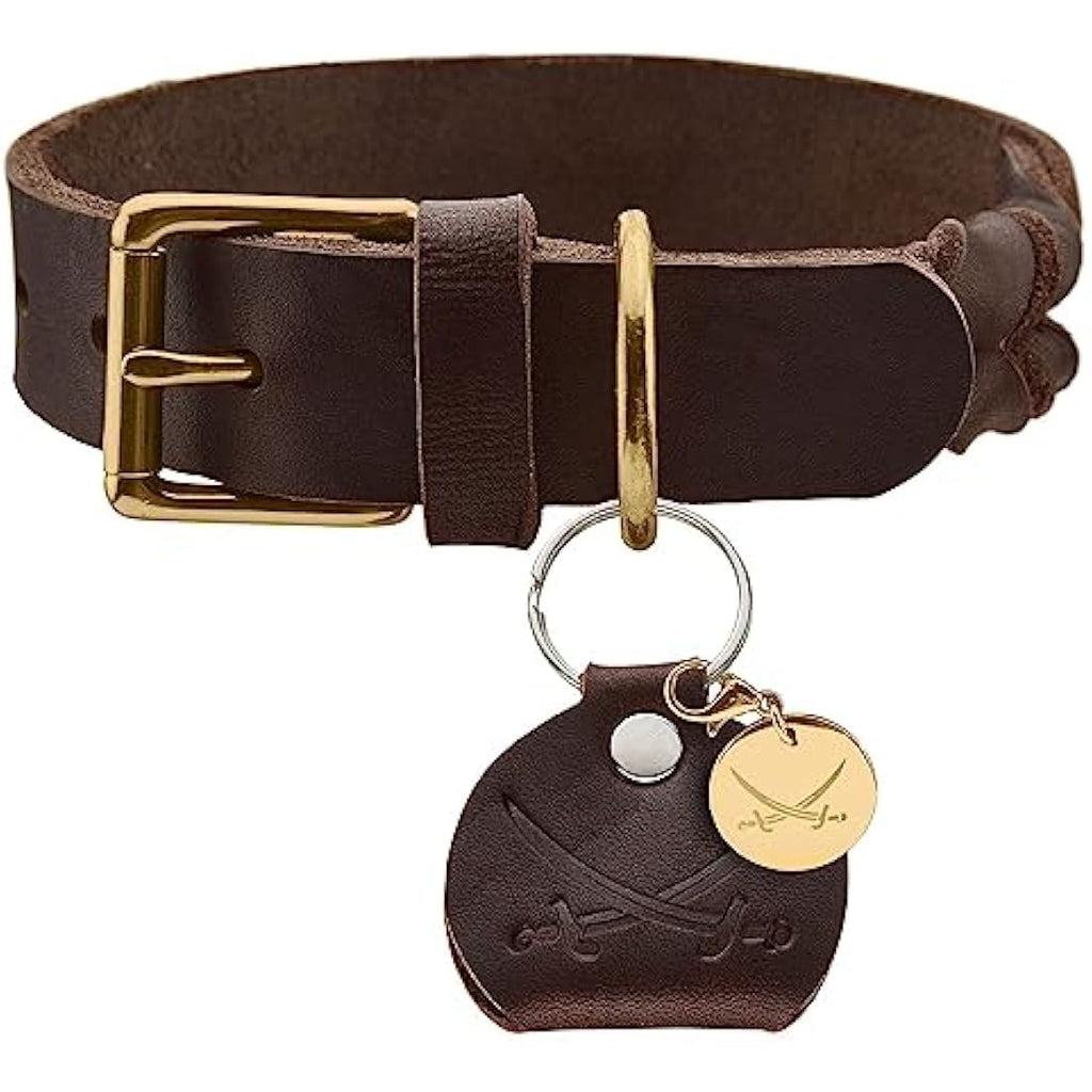 Hunter Sansibar Braided Leather Dog Collar – Dark Brown Cowhide