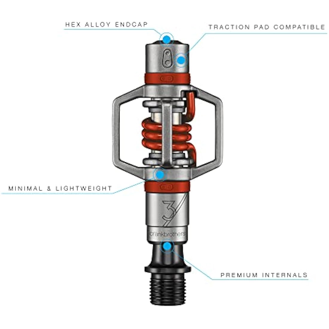 Crankbrothers Egg Beater 3 Clipless Pedals – Stainless Steel XC MTB