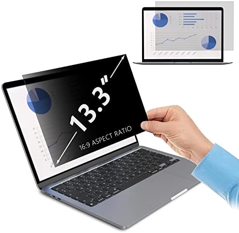 PaceBid 13.3 Inch Privacy Screen Filter | 16:9 Anti-Glare Laptop Film