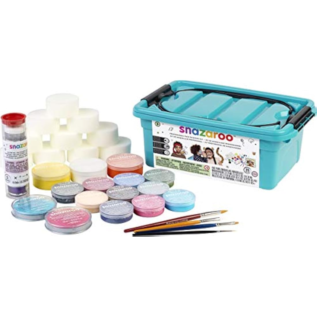 Snazaroo Professional Face Paint Kit - 35 Piece Washable Body Art Set