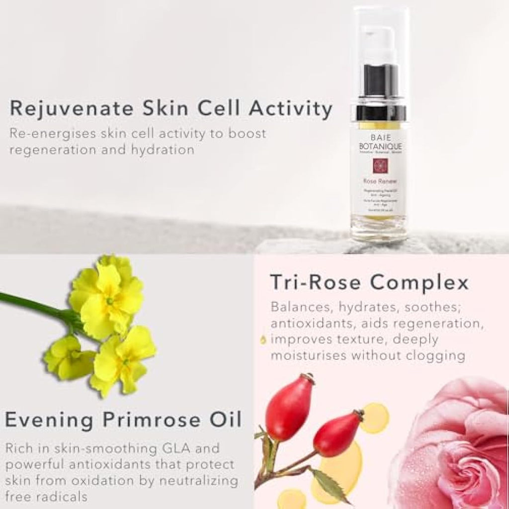 Baie Botanique Anti-Ageing Facial Oil – Organic Rosehip & Camellia 15ml