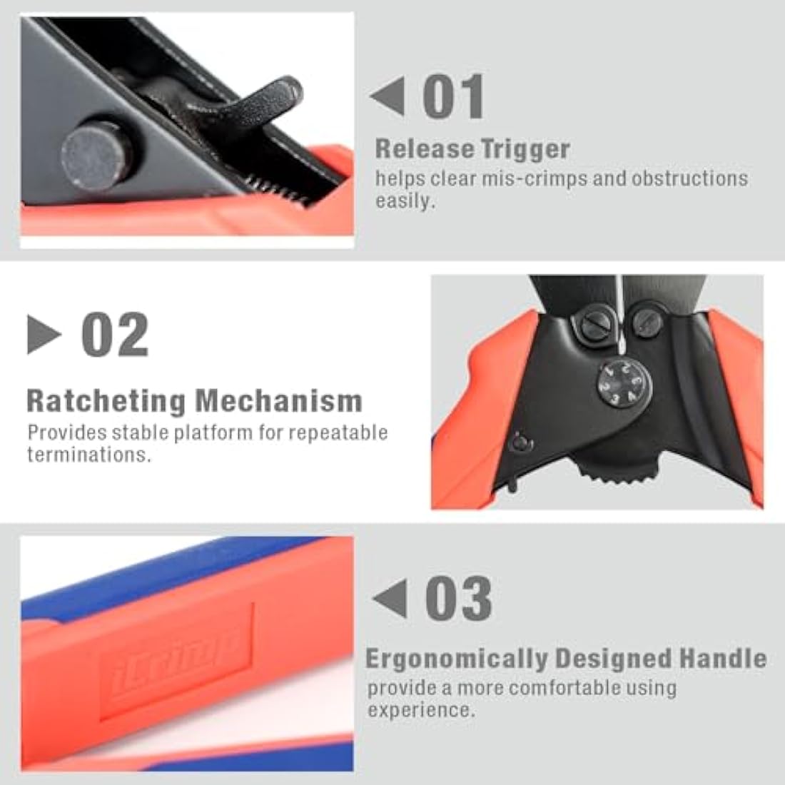 iCrimp CWR1328 Wire Rope Crimping Tool | 0.3-3.5mm Hand Swaging Tool