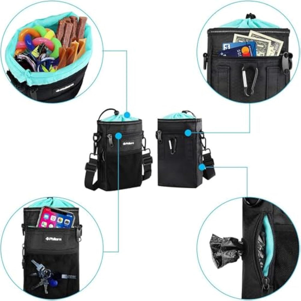 Philorn Dog Treat Pouch – Water-Resistant Training Bag with Bowl