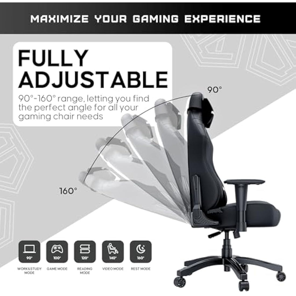 Anda Seat Luna Large Gaming Chair - Ergonomic PVC Leather Reclining Seat
