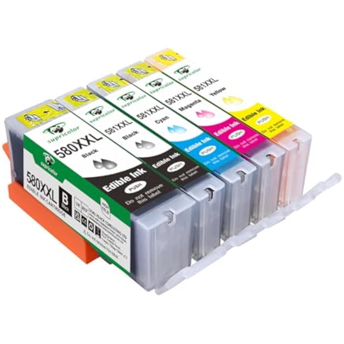 Supricolor Edible Ink Cartridges for Canon PGI-580 CLI-581 – 5 Color Set