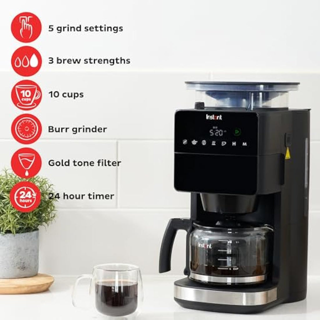 Bean to Cup Coffee Maker | Programmable Burr Grinder