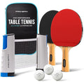 PRO SPIN Portable Table Tennis Set – Retractable Net, Bats & 3-Star Balls