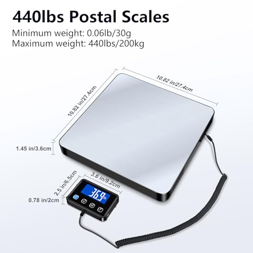 Letron Postal Scale | 440lbs High Precision Digital Shipping Scale