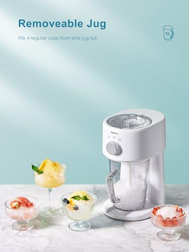 Jolof Store Electric Ice Crusher – Slushy Maker with Removable Jug, White