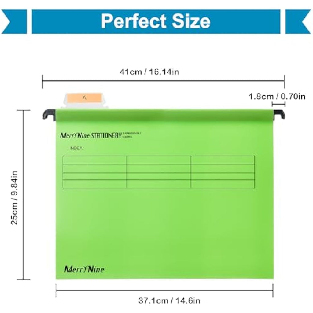 15PCS Polypropylene Foolscap Suspension Files – Emerald