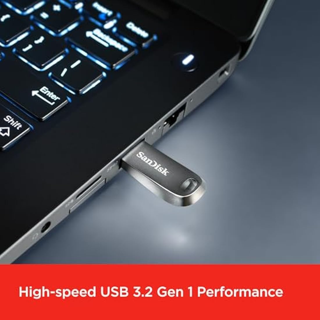 SanDisk Ultra Luxe 128GB USB 3.1 Flash Drive – Silver, 150MB/s